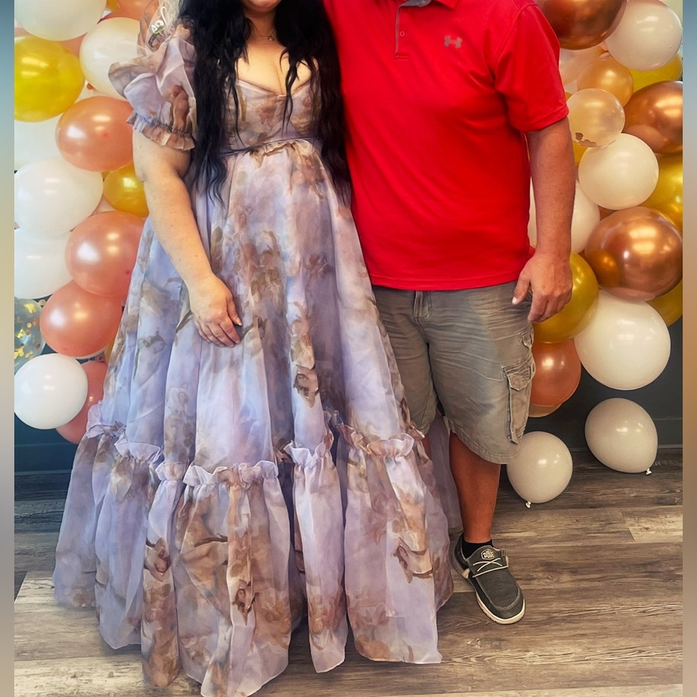 Selkie Lavender Floral Gown